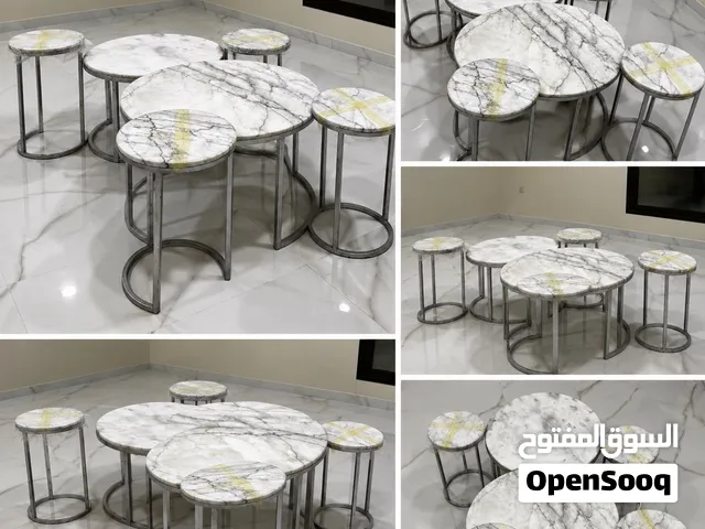 6 طاولات رخام طبيعي