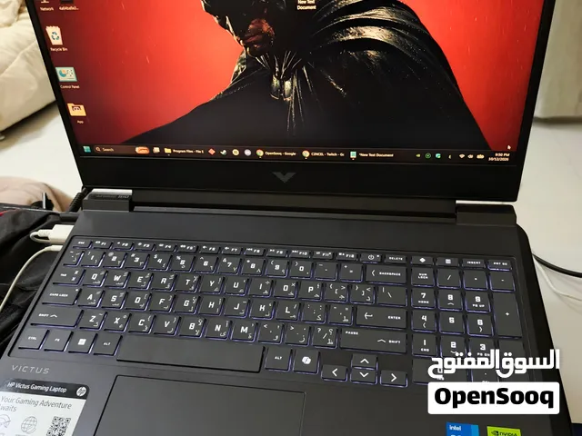 لابتوب قيمنق HP Victus 15 شبه جديد (استخدام شهر) + ماوس ريزر وقاعدة تبريد مع الضمان سنة