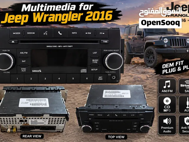 Multimedia for Jeep Wrangler 2016 مسجل جيب الاصلي 2016
