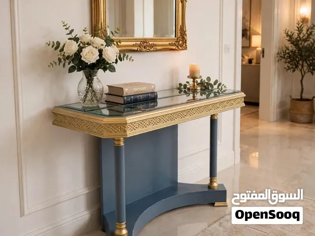 كونسول مدخل فخم - خشب زان صلب بالكامل