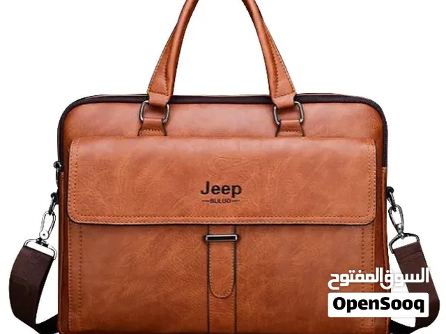 شنطة لابتوب Jeep Buluo، حقيبة كمبيوتر جلد 15.6، Laptop Bag للعمل والجامعة