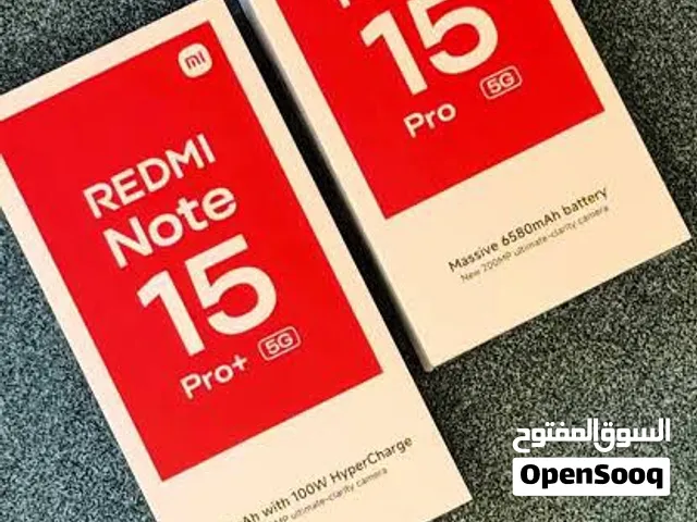شاومي ريدمي Note 15 pro+ 5G جديد كفالة الوكيل الرسمي في الأردن bci بسعر مميز نوت 15برو بلس
