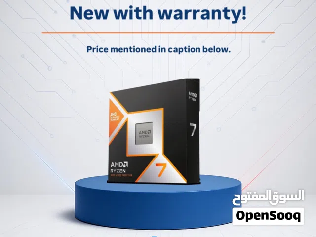 AMD RYZEN 7 9800X3D 8-Core, 16-Thread Desktop Processor New // معالج رايزن 9800 8 انوية 16 ثريد جديد