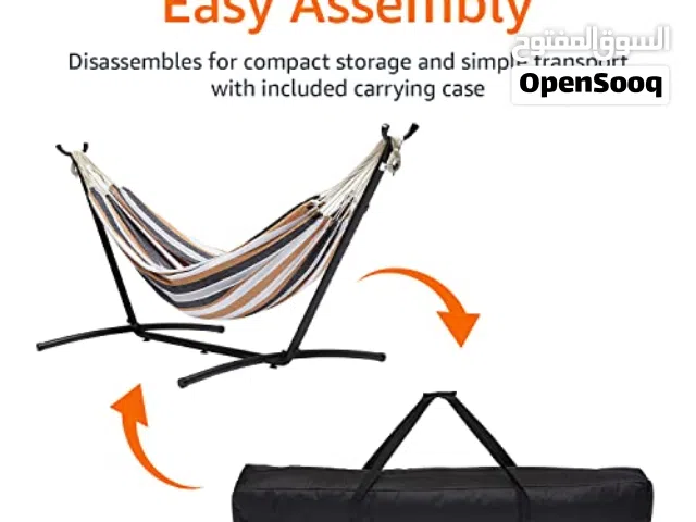 ارجوحه محمولة للحديقة الخارجيه سرير معلق تخييم ارجوحه مخططة هاموك Portable Hammock Outdoor Garden Ha