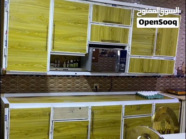 كاونتر مع مجمده وكنتور طابقين خشب كويتي