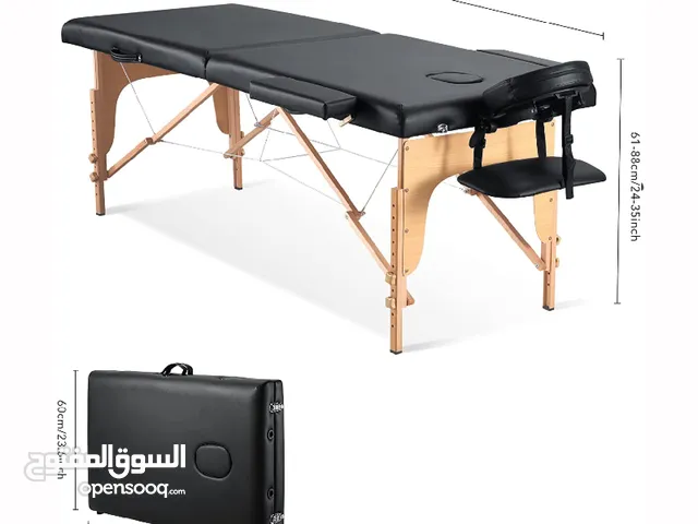 سرير مساج وعلاج طبيعي متنقل نخب اول وقويارجل وسطح من خشب الزان