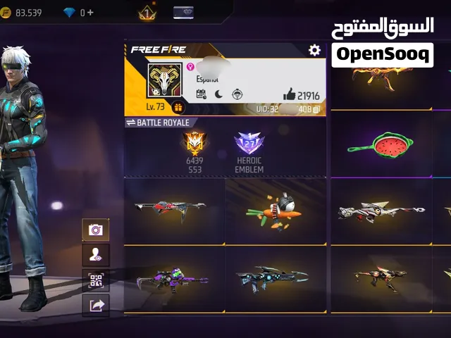 Free Fire Accounts and Characters for Sale in Hebron