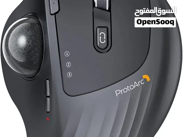 فأرة كرة التتبع اللاسلكية ProtoArc EM01 NL، قابلة لإعادة الشحن، تحكم بالإبهام
