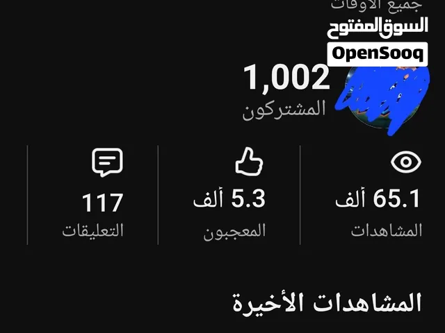 حساب يوتيوب 1k للبيع        ........................................................................