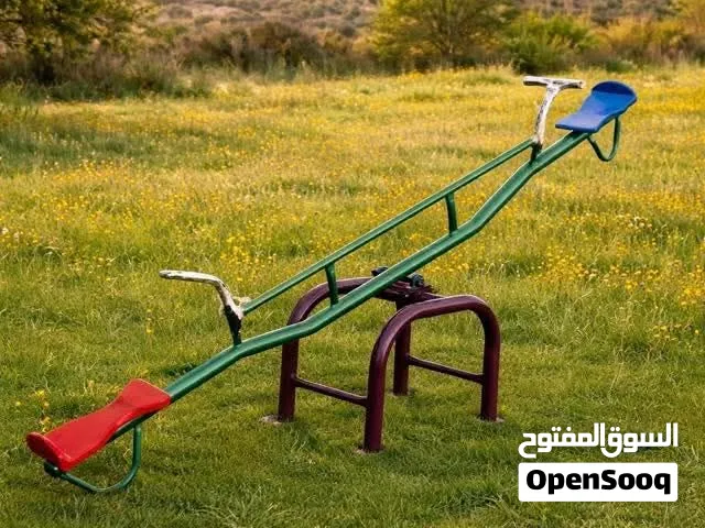 لعبة سيسو ميزان  حديد 2 انش مع كراسي فيبر جلاس للمزارع والشاليهات والمدارس متوفر خدمة التوصيل