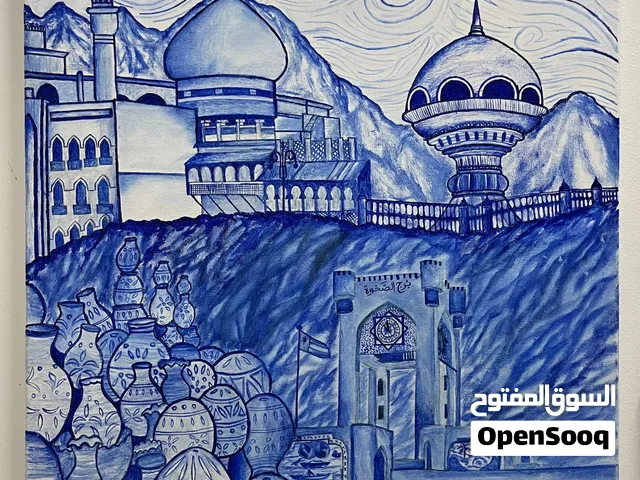 Muscat Blues - Gouache on Canvas  30x30