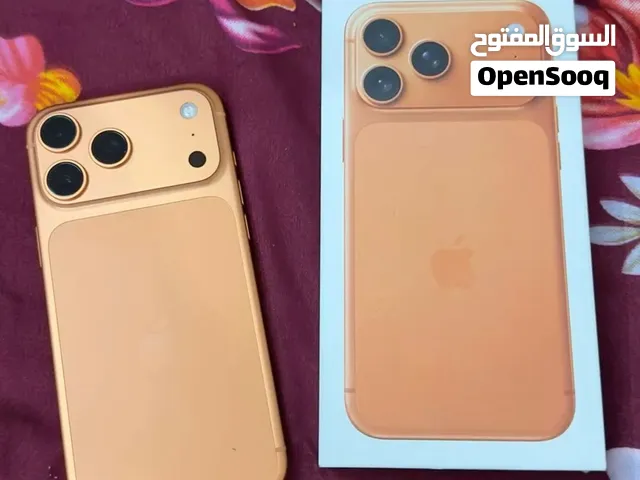 ايفون 17برو ماكس لون برتقالي نضيف جدا بطاريه 98 عدد دورات 210