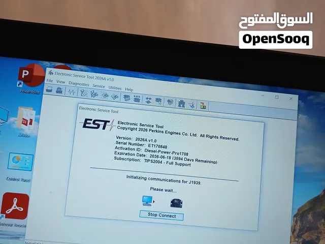 كمبيوتر كشف اعطال للمعدات والالات الثقيله والمولدات  وبرمجة الشاشات  وتعديل سفتويرات حديته جهاز كامل