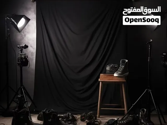 قماش ستار اسود فاخر خلفيه تصوير _black curtain luxury fabric for photo