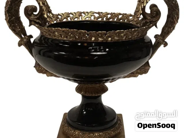 Magnificent Black Porcelain and Bronze Decorated French Empire Urn