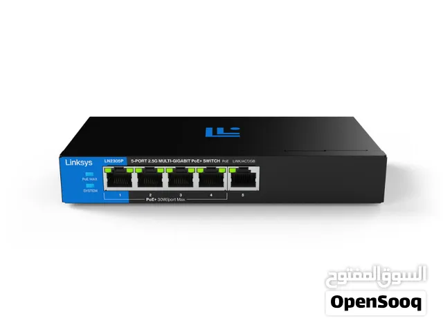 LINKSYS - LN2305P 5‐Port 2.5G Multi‐Gig Unmanaged PoE+ Switch, 60W PoE Budget