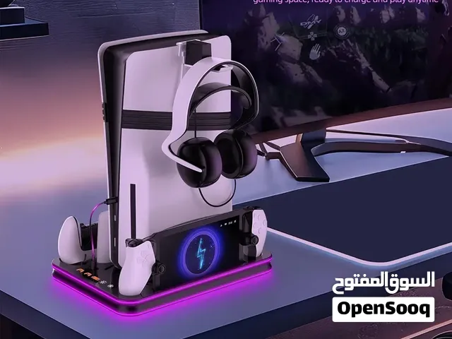 قاعدة تبريد وشحن متعددة الوظائف مخصصة لأجهزة بلاي ستيشن 5 وملحقاته (PS5 / PS5 Slim / PS Portal).
