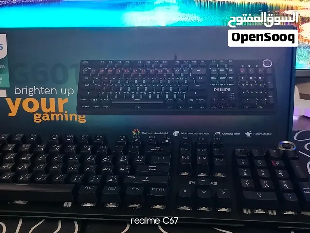 كيبورد ميكانيكي احترافي Philips Momentum (جديد بالكرتونة) - سويتش أزرق