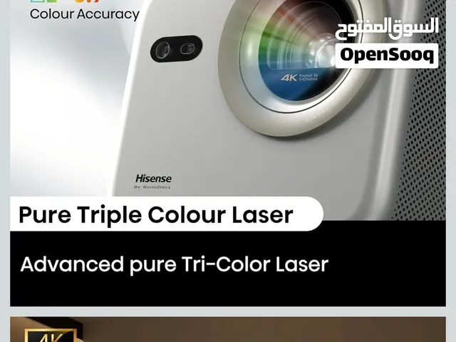 بروجيكتور هايسينس برو 2 4k hdr. hisense m2 pro. مفتوح فقط للعرض  مستعمل. بحال الوكاله. جهاز فاخر