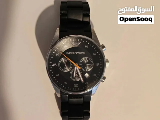 Armani black sport watch