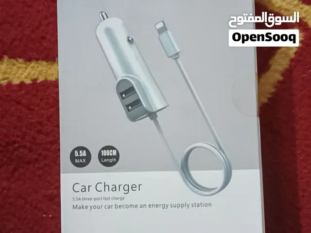 تصفيه شاحن سياره ايفون ويوجد به عدد 2  USB لشحن جوالات اندرويد وغيره