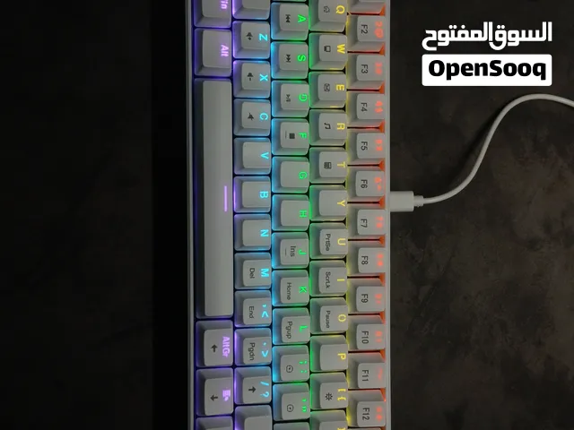 كيبورد K61 Mechanical RGB أبيض - Blue Switch