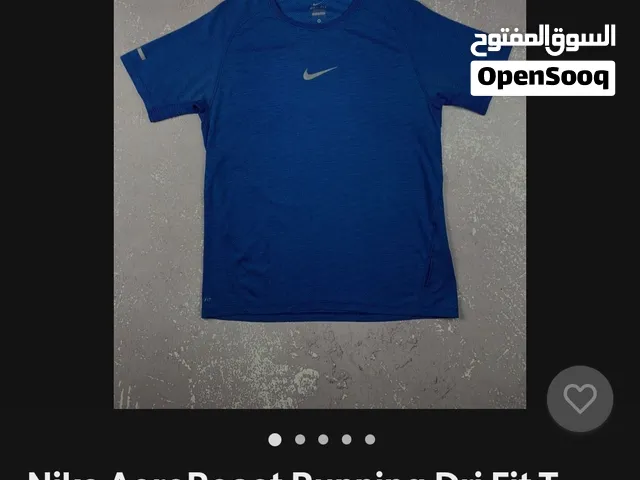 Nike AeroReact Running Dri Fit T Shirt Mens L Blue تيشرت ماركة NIKE الأصلي مقاس لارج مستعمل إستعمال