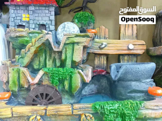 نوافير ماء انتيك ديكون  نافوره شلال الماء  و كرستاله مضيئه و  دولاب