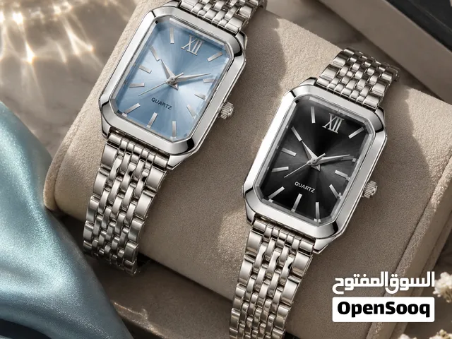 ساعة فضي نسائي متوفرة بلونين