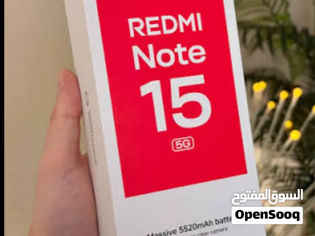 هاتف ريدمي نوت 15 g5 جديد مصدر اوربي 215 دولار