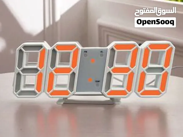 ساعة رقمية جدارية ومكتبية بتصميم ثلاثي الأبعاد (3D LED Digital Clock).