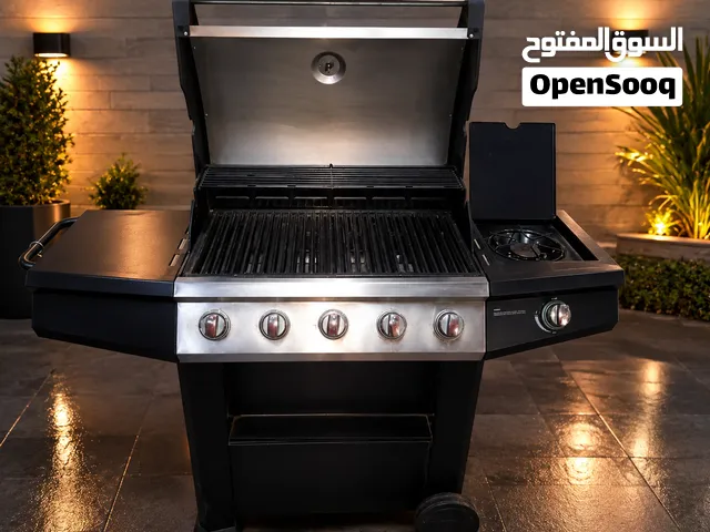 5 burner BBQ gas system with touch stove