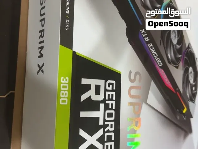 كرت msi suprim x 3080 12gb جديد