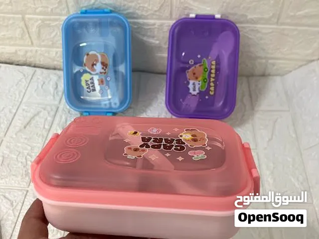 لانش بوكس 2 عين  علبة طعام (Lunch Box) للأطفال أو الكبار،   معمولة من البلاستيك من برة وبها تقسيم