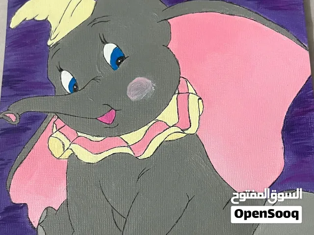 لوحة رسم دامبو بالاكريليك - مقاس 6×6 إنش (15×15 سم) دفع كاش