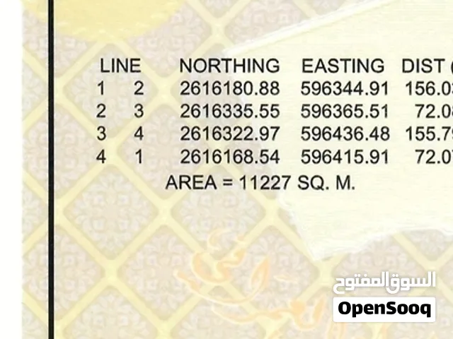 للبيع ارض زراعية بركاء السلاحة قريبه من مول الصيني .
