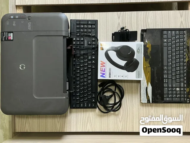 للبيع: لابتوب Lenovo وملحقات كمبيوتر وطابعة HP — سعر مناسب! اقرأ الوصف مهم