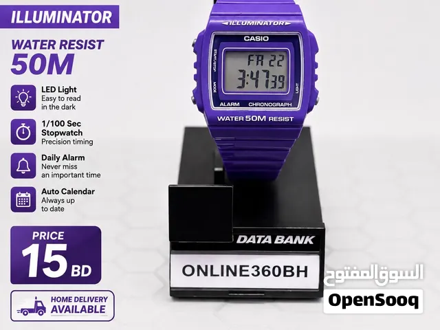 Casio W-215H-6AVEF – Original, Good Condition Purple Digital Watch – Unisex