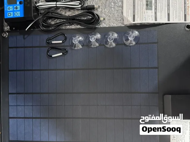 شاحن لوح طاقة شمسية مرن (Semi-flexible Solar Panel Charger) متكامل وجديد