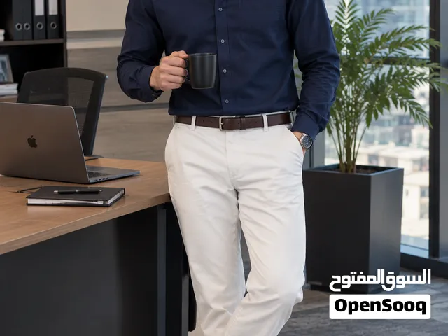 طقم رجالي مكون من قطعتين قميص وبنطلون ماركات عالميه زارا و مانجو