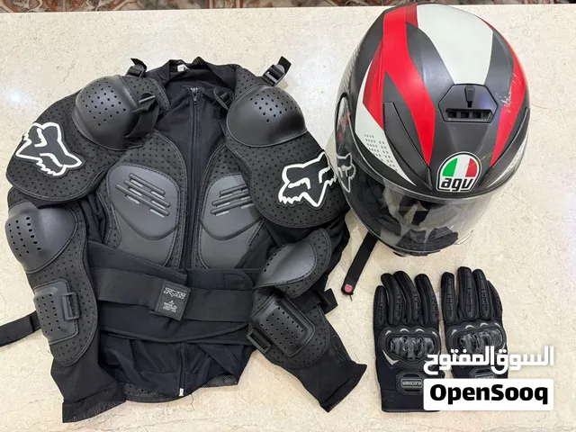 AGV used Helmet + Safety Jacket and Gloves