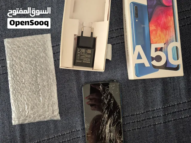 Samsung Galaxy A50 (Bleu, 128 Go) – Pour bricoleur / À réparer – Avec écran neuf et accessoires
