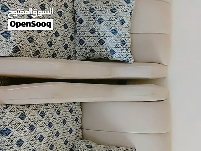 طقم كنب 7مقاعد خشب سويد 4سنته الارضيه زقزاق حديد سفنج دانلوب قماش وتر بروف