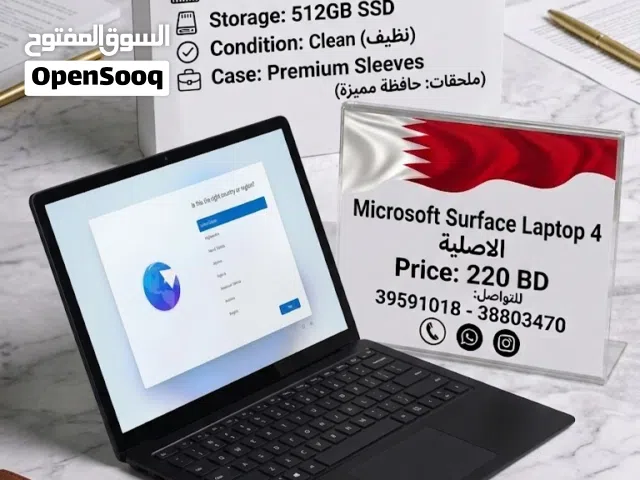 Microsoft Surface Laptop 4 مايكروسوفت سيرفس لابتوب 4  16GB / 512GB