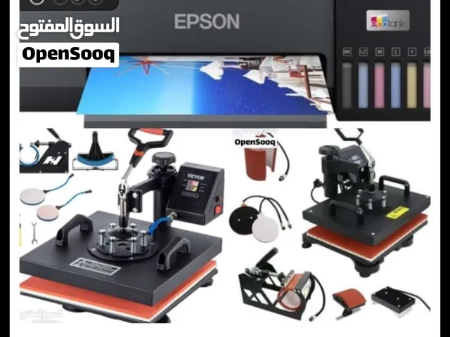 مكبس حراري مع طابعه