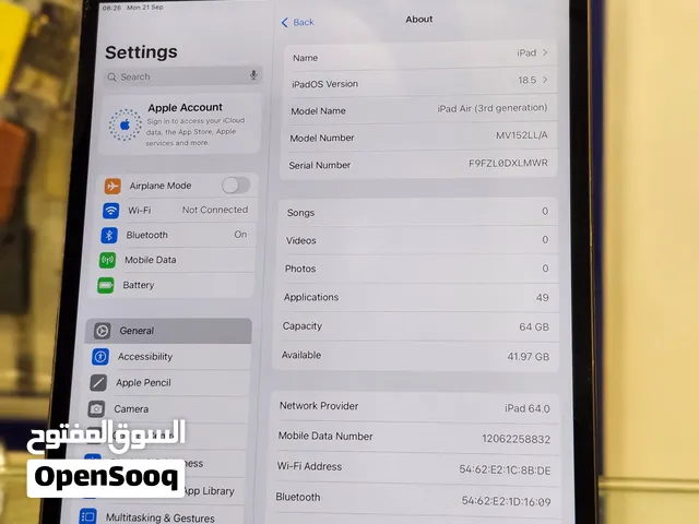 ايباد اير 3 عرطه ipad Air 3 64GB