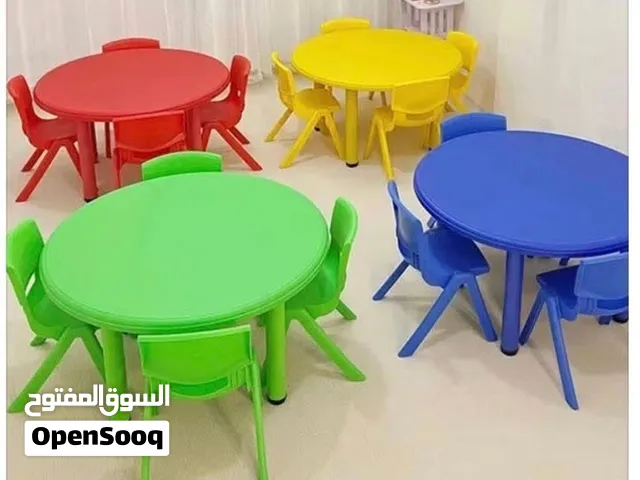 طاولات روضة حضانة دايري عظم فايبر رحلين حديد سطح املس 65 دينار