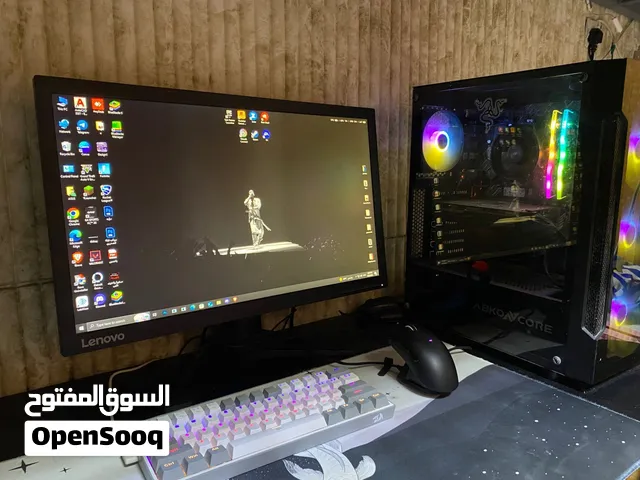 تجميعة بيسي قيمنق كاملة مع شاشة Lenovo 144Hz (حالة ممتازة ونظيفة جداً)