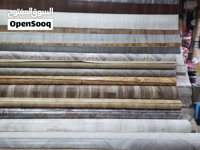 مشمعات باركيه عرض اربعه متر الماني مقاومه للرطوبه ومريح للدعس الوان متعدده واشكال متعدده (ملك)