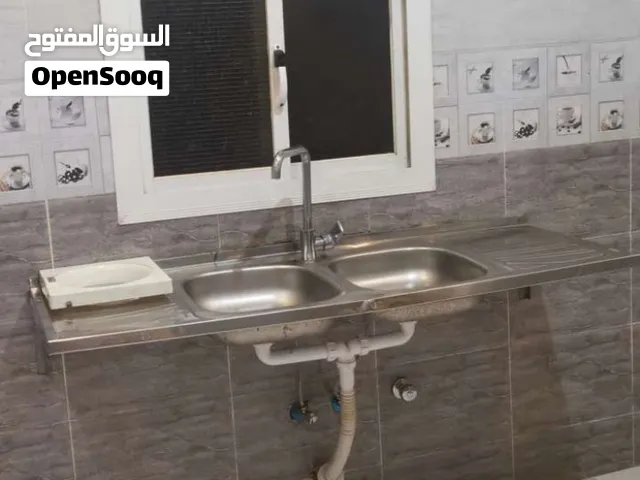 طقم مجلى مطبخ بحوضين مع الحنفية وملحقاتها - جاهز للاستخدام